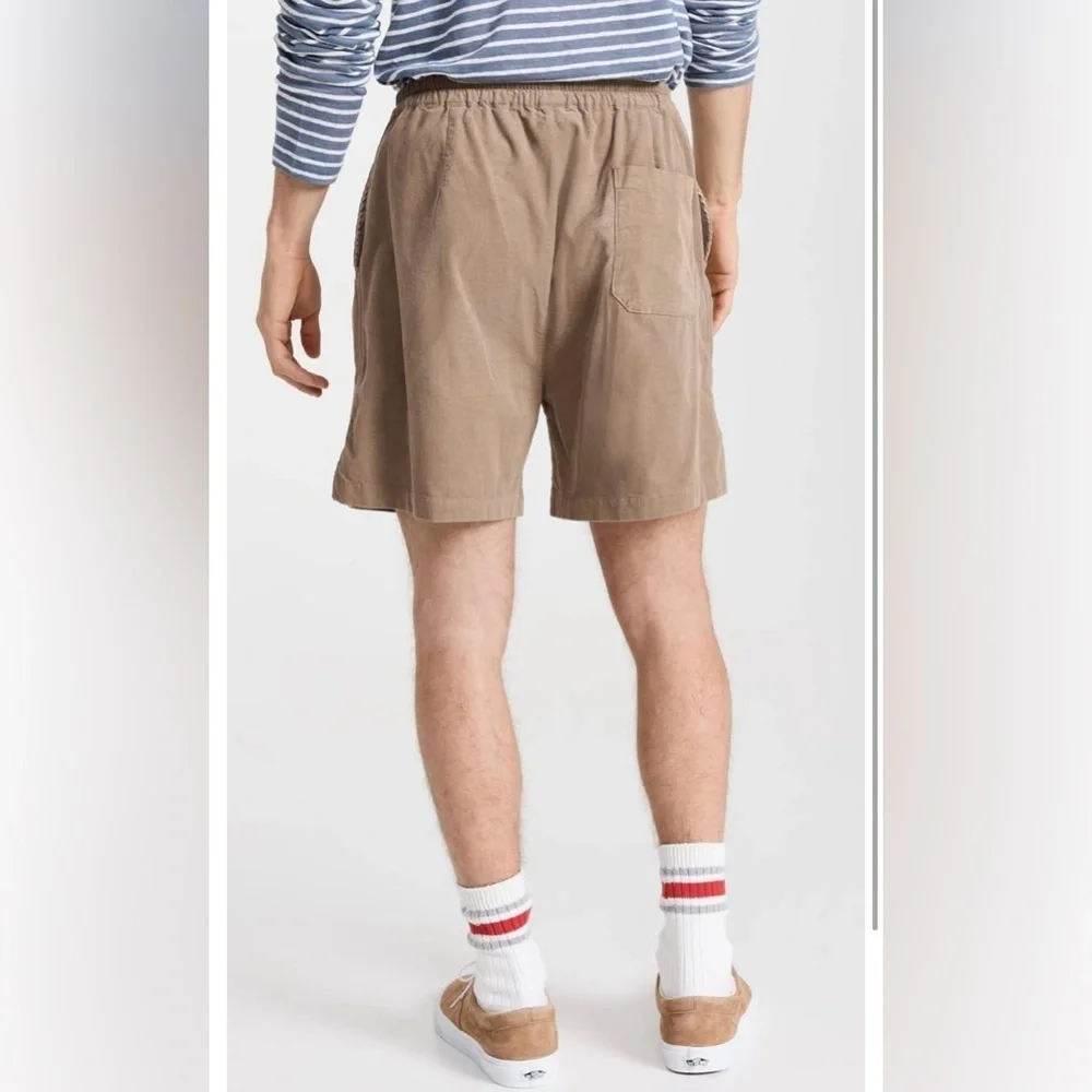 FRAME Light Weight Cord Shorts Dark Beige, Tan
